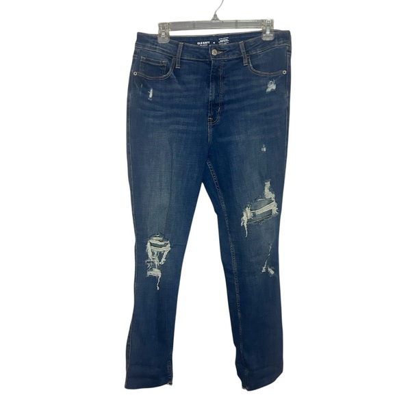 Old Navy Rockstar Extra High Rise Super Skinny Distressed Jeans Size 12 - Picture 8 of 10